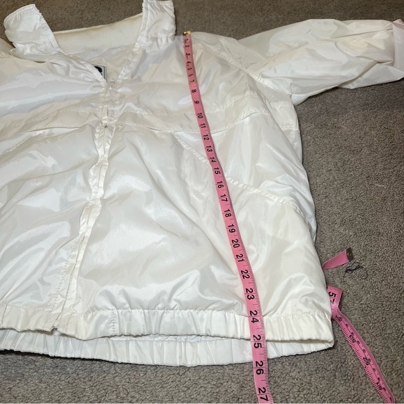 Vintage 1980s CS Classic Windbreaker Hooded Jacket Size X-Large White - Picture 8 of 8
